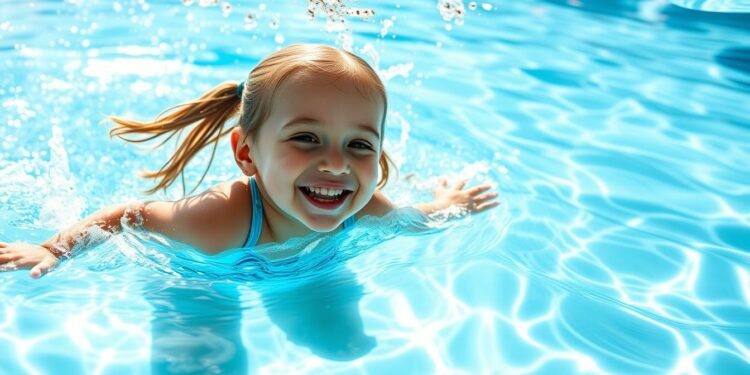 Kinder lernen spielerisch Schwimmen