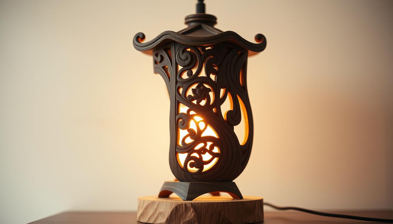 Wood-Lampe