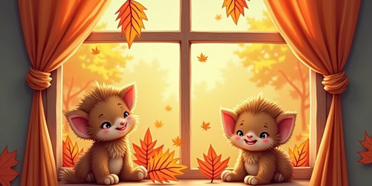 herbst basteln kinder fenster-Titel