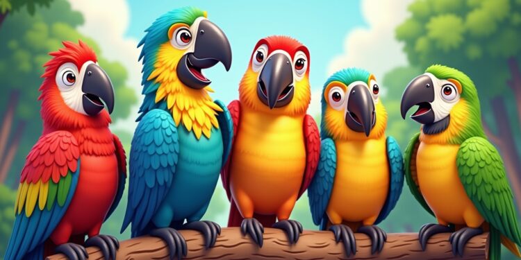 lustige papageien-Titel