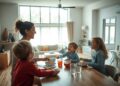 moderne Familien im Alltag