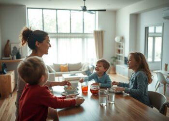 moderne Familien im Alltag
